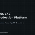 AWS EKS production platform project cover: Terraform, Helm, ArgoCD, Prometheus